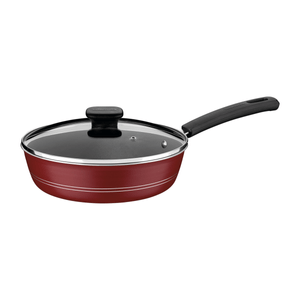 Sartén Hondo con Antiadherente y Espátula 24 cm Rojo Tramontina Paris