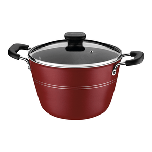 Olla Alta con Antiadherente 24 cm 5,7L Roja Tramontina Sicilia