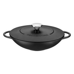 Wok Tramontina Trento en Hierro Esmaltado con Revestimiento Interno con Antiadherente Starflon Excellent 32 cm 5 L