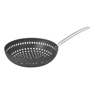 Parrilla Wok Perforada Tramontina Churrasco en Aluminio Anodizado con Mango 26 cm