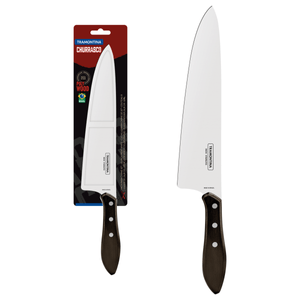 Cuchillo para Carne Tramontina con Lámina de Acero Inoxidable y Mango de Madera Tratada Polywood Castaño 10"