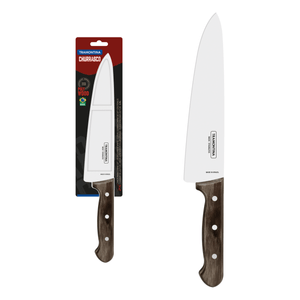 Cuchillo para Carne Tramontina con Lámina de Acero Inoxidable y Mango de Madera Tratada Polywood Castaño 10"