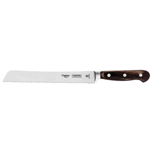 Cuchillo para Pan Tramontina Century Wood con Lámina de Acero Inoxidable y Mango de Madera Tratada Castaño 8"