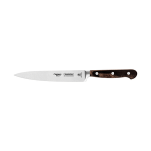 Cuchillo Utility Tramontina Century Wood con Lámina de Acero Inoxidable y Mango de Madera Tratada Castaño 6"