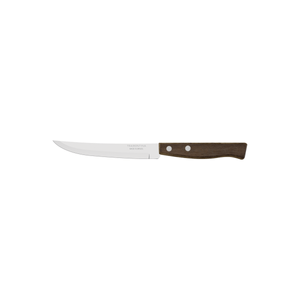 Cuchillo para Asado Tramontina Tradicional con Lámina de Acero Inoxidable con hilo Liso y Mango de Madera Natural 5"