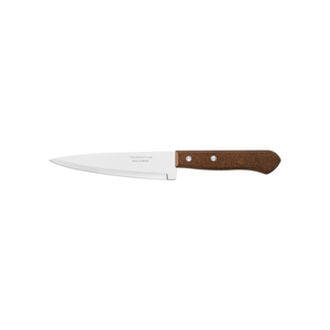 Cuchillo para Pescado y Cocina Tramontina Dynamic con Lámina de Acero Inoxidable y Mango de Madera Natural 6"