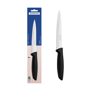 Cuchillo Utility Tramontina Plenus con Lámina en Acero Inoxidable y Mango de Polipropileno Negro 6"