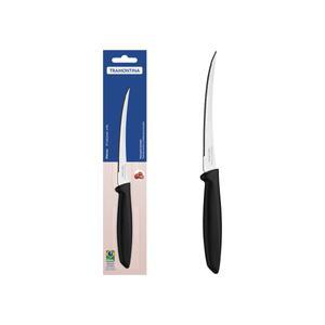 Cuchillo para Tomate Tramontina Plenus con Lámina en Acero Inoxidable y Mango de Polipropileno Negro 5"