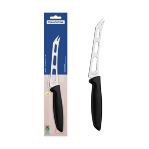 Cuchillo para Queso Tramontina Plenus con Lámina en Acero Inoxidable y Mango de Polipropileno Negro 6"