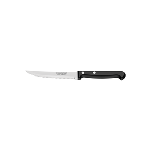 Cuchillo para Asado y Frutas Tramontina Ultracorte con Lámina de Acero Inoxidable y Mango de Polipropileno Negro 5"