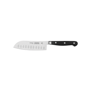 Cuchillo Santoku Tramontina Century con Lámina en Acero Inoxidable y Mango en Policarbonato Negro y Fibra de Vidrio 5"