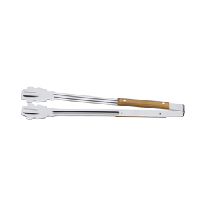 Pinza para Carbón Tramontina Churrasco con Lámina de Acero Inoxidable y Mango de Madera 47,3 cm