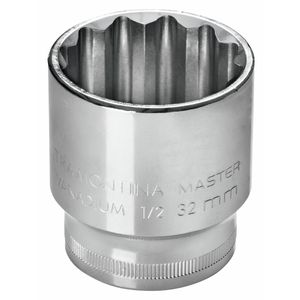 Dado Estriado en Acero Cromo Vanadio 22 mm Tramontina MASTER - Encastre 1/2"