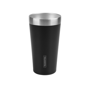 Vaso Térmico Tramontina Exata en Acero Inoxidable Negro sin Tapa 420 ml