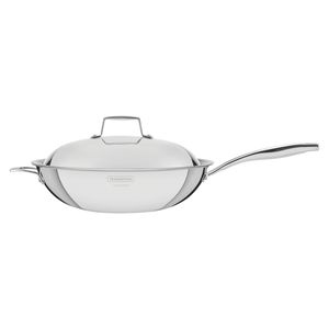 Wok Tramontina Grano de acero inoxidable con cuerpo triple revestimiento interno de antiadherente con mango 32 cm 5,2 L