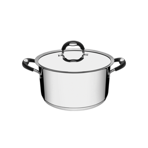 Cacerola de Acero Inoxidable 24cm 6L Tramontina Dúo Silicone