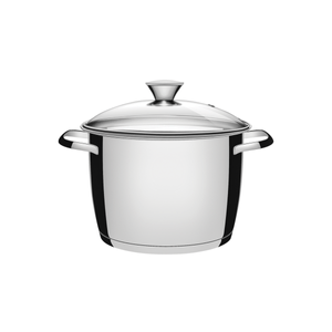 Olla en Acero de 22cm 5,5L Tapa de Vidrio Tramontina Allegra