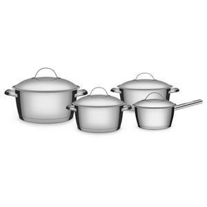 Batería de Cocina 4 Piezas en Acero 18/10 Tramontina Allegra