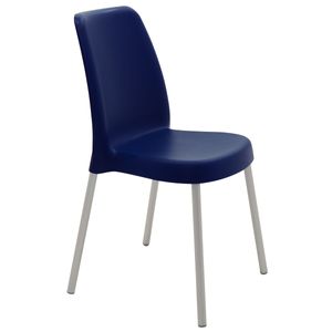 Silla Tramontina Vanda con Patas de Aluminio en Polipropileno Azul Yale