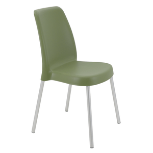 Silla Tramontina Vanda en Polipropileno Verde con Patas de Aluminio