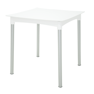 Mesa Tramontina Diana en Polipropileno Blanco con Patas de Aluminio Anodizado