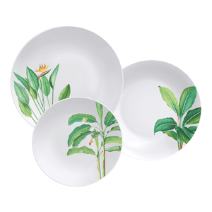 Juego 12 Platos Tramontina Línea Graziela Porcelana Decorada