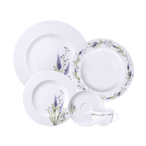 Vajilla Tramontina Lilla en Porcelana Decorada 20 Piezas