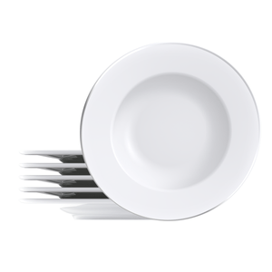 Juego 6 Platos Bajos Tramontina Línea Joana Porcelana 28 cm