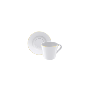 Juego 6 Tazas y 6 Platillos Té Tramontina Línea Elisa Porcelana 185 ml