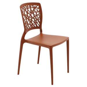 Silla Tramonitna Joana en Polipropileno Terracota