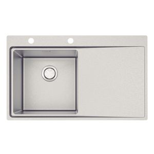 Lavaplatos de Empotrar en Acero Inoxidable Acabado Scotch Brite 86 x 52 cm