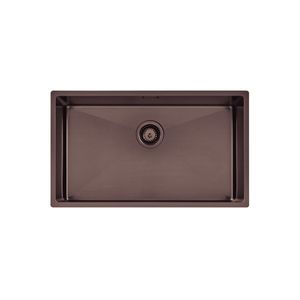 Pileta Tramontina Design Collection Quadrum en acero inoxidable con Recubrimiento PVD Black 70x40 cm