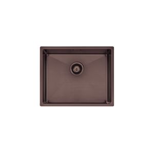 Pileta Tramontina Design Collection Quadrum en acero inoxidable con Recubrimiento PVD Black 50x40 cm
