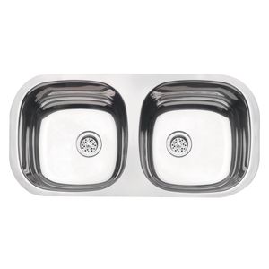 Cubeta Bajo Poner Tramontina Isis 2C 34 BL en acero inoxidable Pulido 72x34 cm