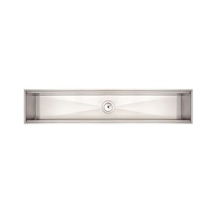 Canaleta Húmeda de Empotrar Tramontina en acero Inoxidable con Acabado Satinado 90x18 cm