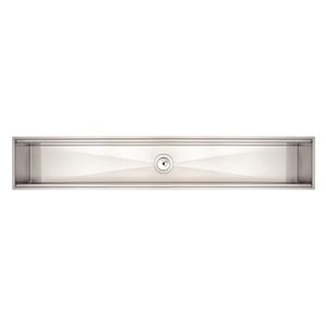 Canaleta Húmeda de Empotrar Tramontina en Acero Inoxidable con Acabado Satinado 105x18 cm