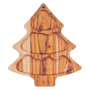 Petisqueira Tramontina Pino de Navidad en Madera Teca con Acabado en Aceite Mineral
