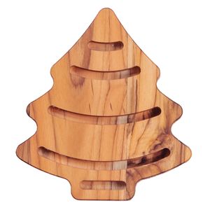 Descanso de Ollas Tramontina Pinheirinho de Navidad en Madera Teca con Acabado en Aceite Mineral