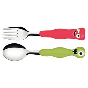 Juego de Cubiertos Infantil Tramontina Lirous Colorido 02 Piezas