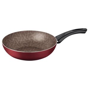 Sartén Honda Tramontina Paris en Aluminio con Revestimiento Interno y Externo con Antiadherente Starflon Max Rojo 28 cm 3,3 L