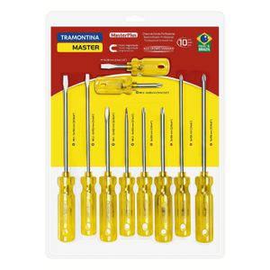 Juego de Chaves de Fenda Tramontina MASTER 10 Piezas