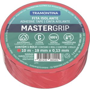 Cinta Aislante Clase C 0,13 x 19 mm Tramontina rojo 10 m