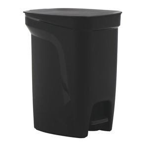 Basurero Tramontina Compact Pedal en Polipropileno Negro con Asta en Acero Galvanizado 10 L