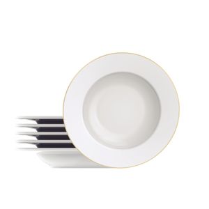 Juego 6 Platos Hondos Tramontina Línea Elisa Porcelana 23 cm