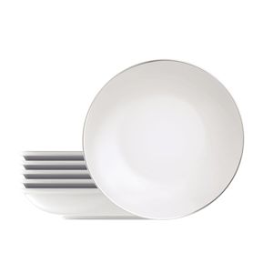 Juego 6 Platos Bajos Tramontina Línea Atena Porcelana 28 cm