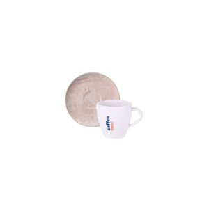 Juego para 2  Personas Taza y Platillo Tramontina Groovy de Porcelana 200ml 4 Pzas