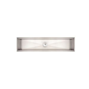 Canaleta Húmeda de Empotrar Tramontina en acero Inoxidable con Acabado Satinado 75x18 cm