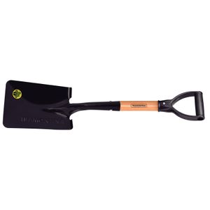 Pala cuadrada pequeña, mango de madera 45 cm