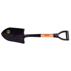 Pala redonda pequeña, mango de madera 45 cm