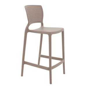 Silla Tramontina Summa Safira Alta Residencia en Polipropileno y Fibra de Vidrio Taupe